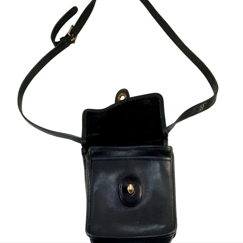 Vintage COACH 9930 Murphy BLACK Leather Crossbody Bag Purse - Picture 3 of 5